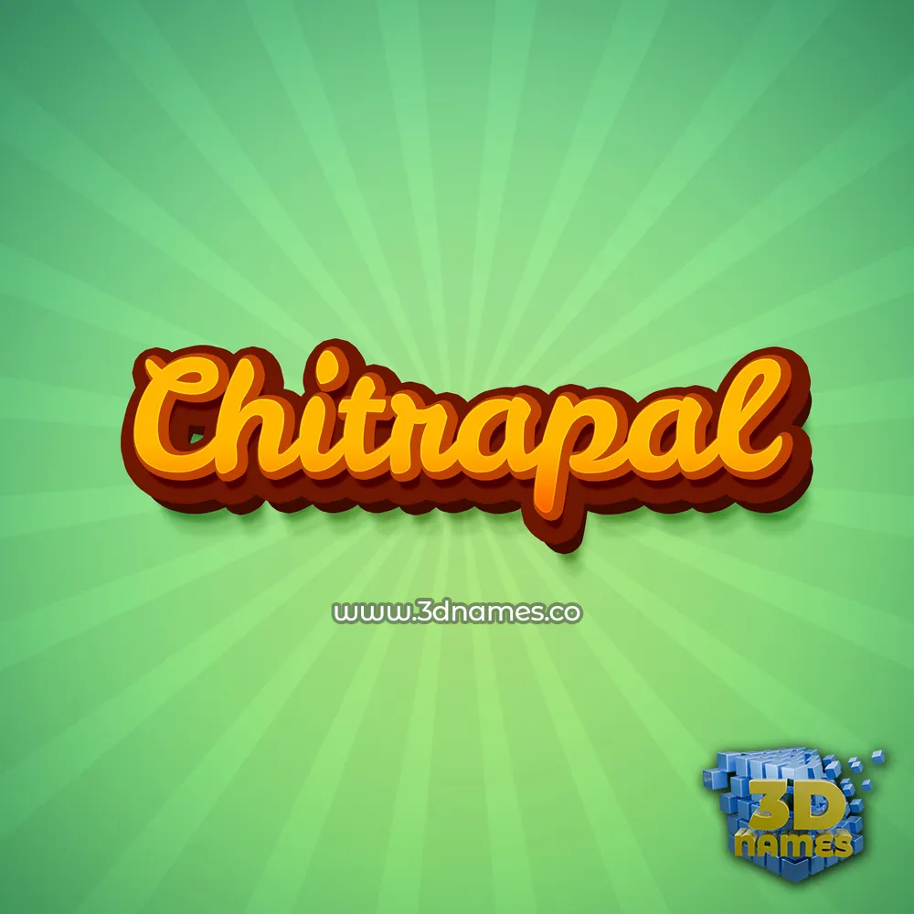 chitrapal in Green Rays style - 3D name wallpaper