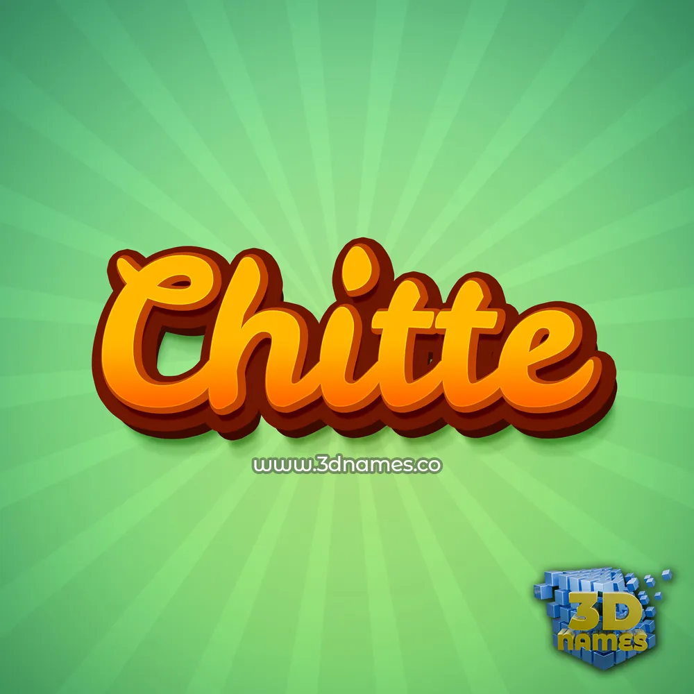 chitte in Green Rays style - 3D name wallpaper