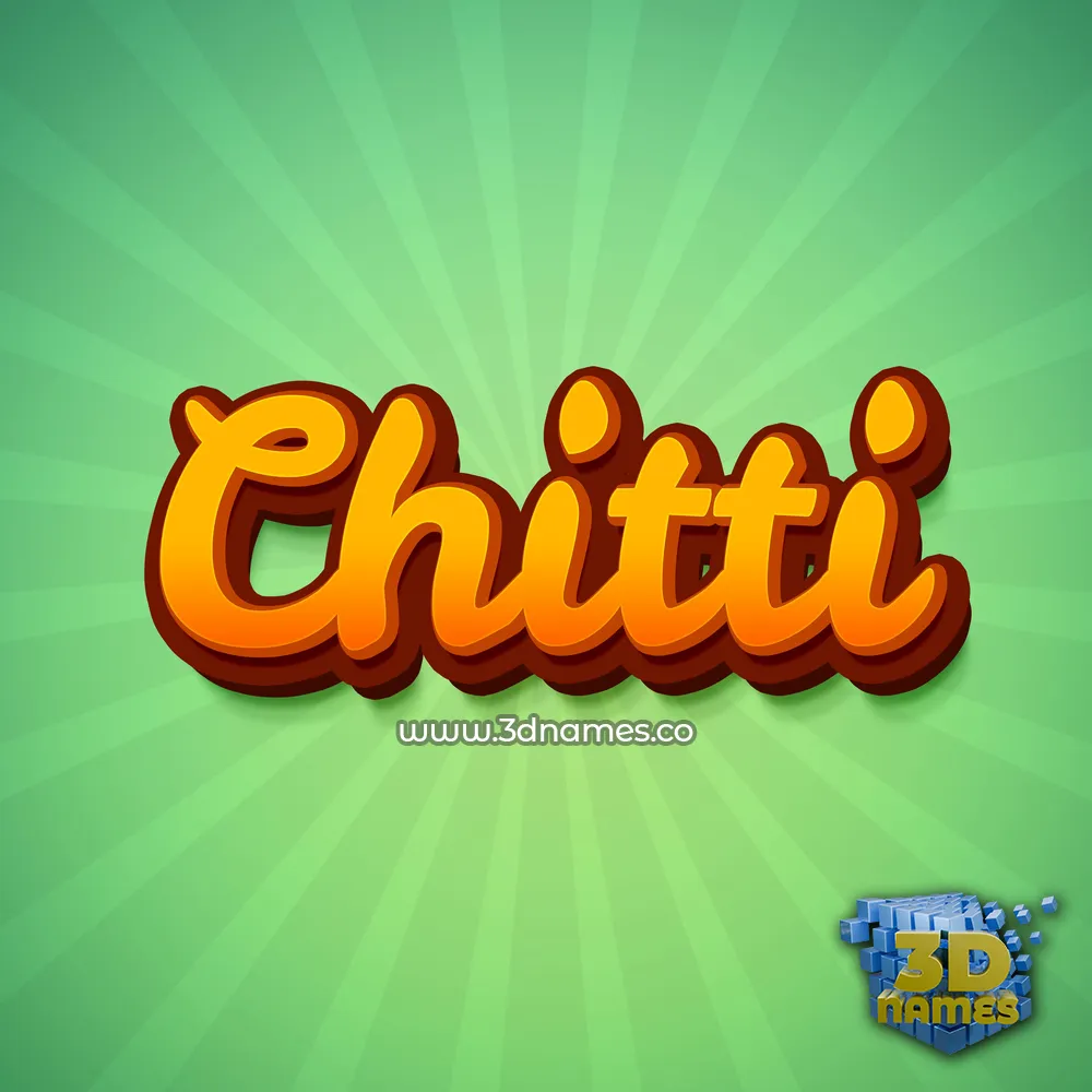 chitti in Green Rays style - 3D name wallpaper