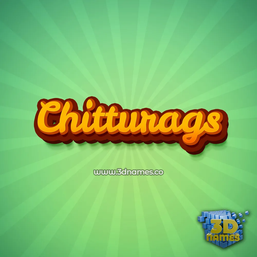 chitturags in Green Rays style - 3D name wallpaper