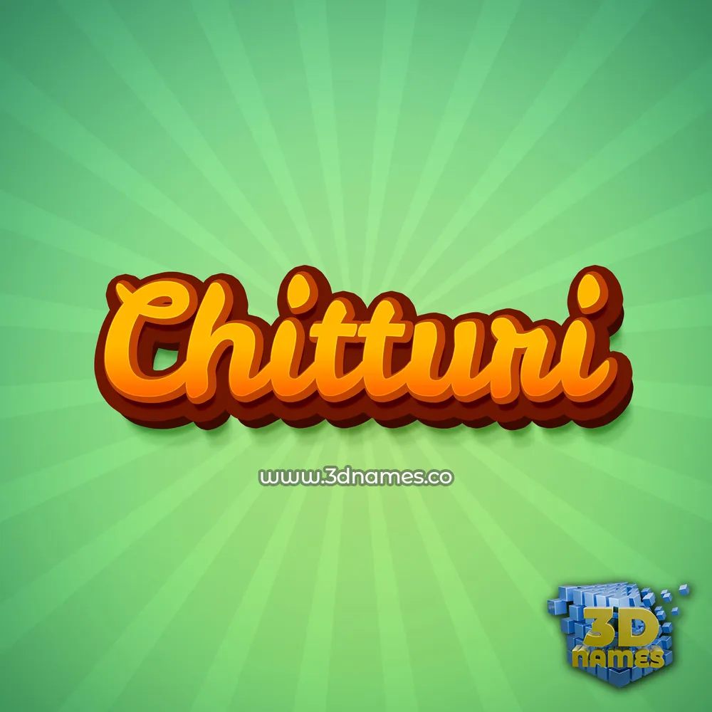chitturi in Green Rays style - 3D name wallpaper