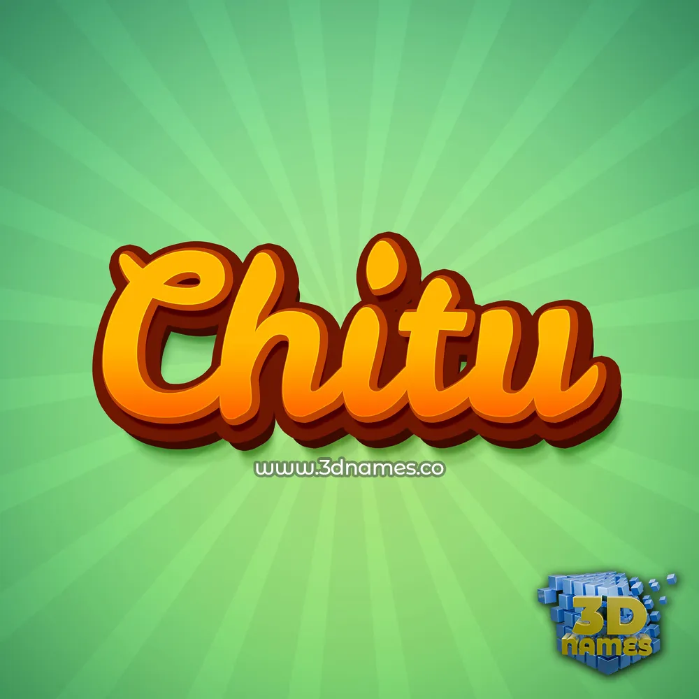 chitu in Green Rays style - 3D name wallpaper