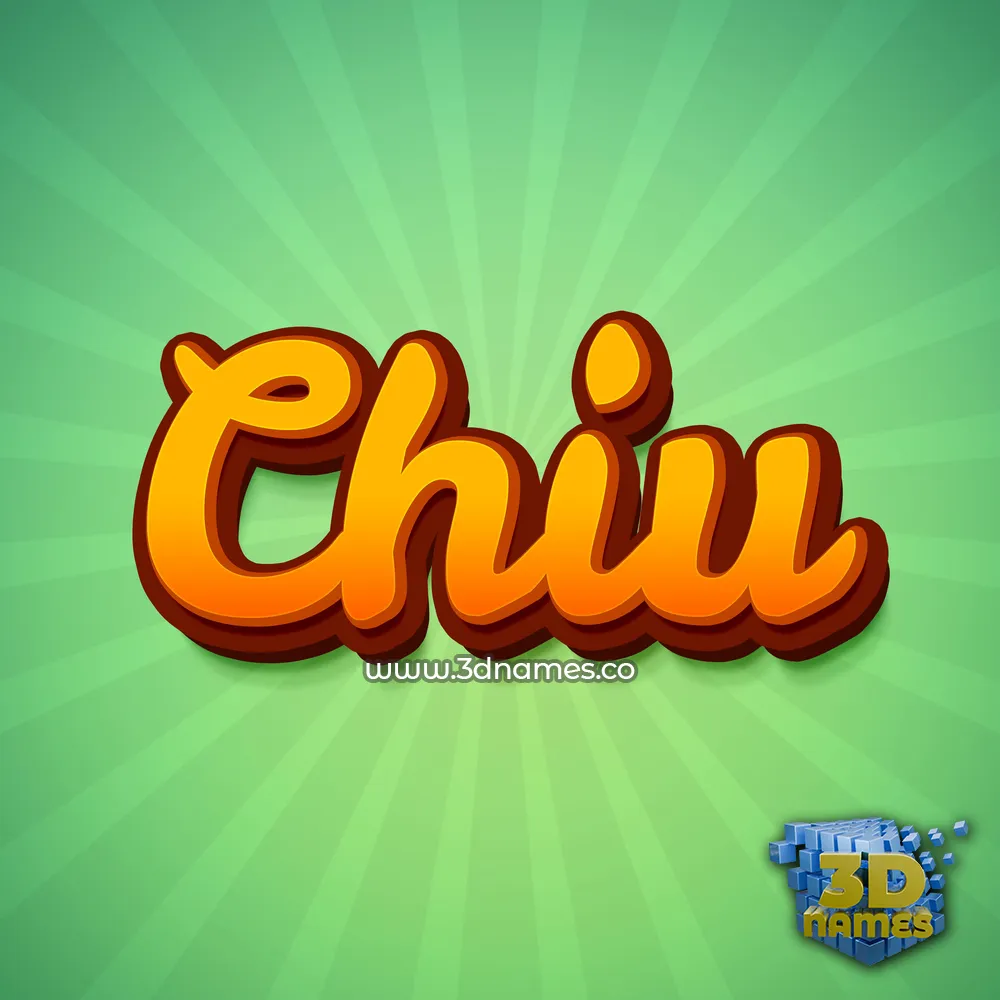 chiu in Green Rays style - 3D name wallpaper