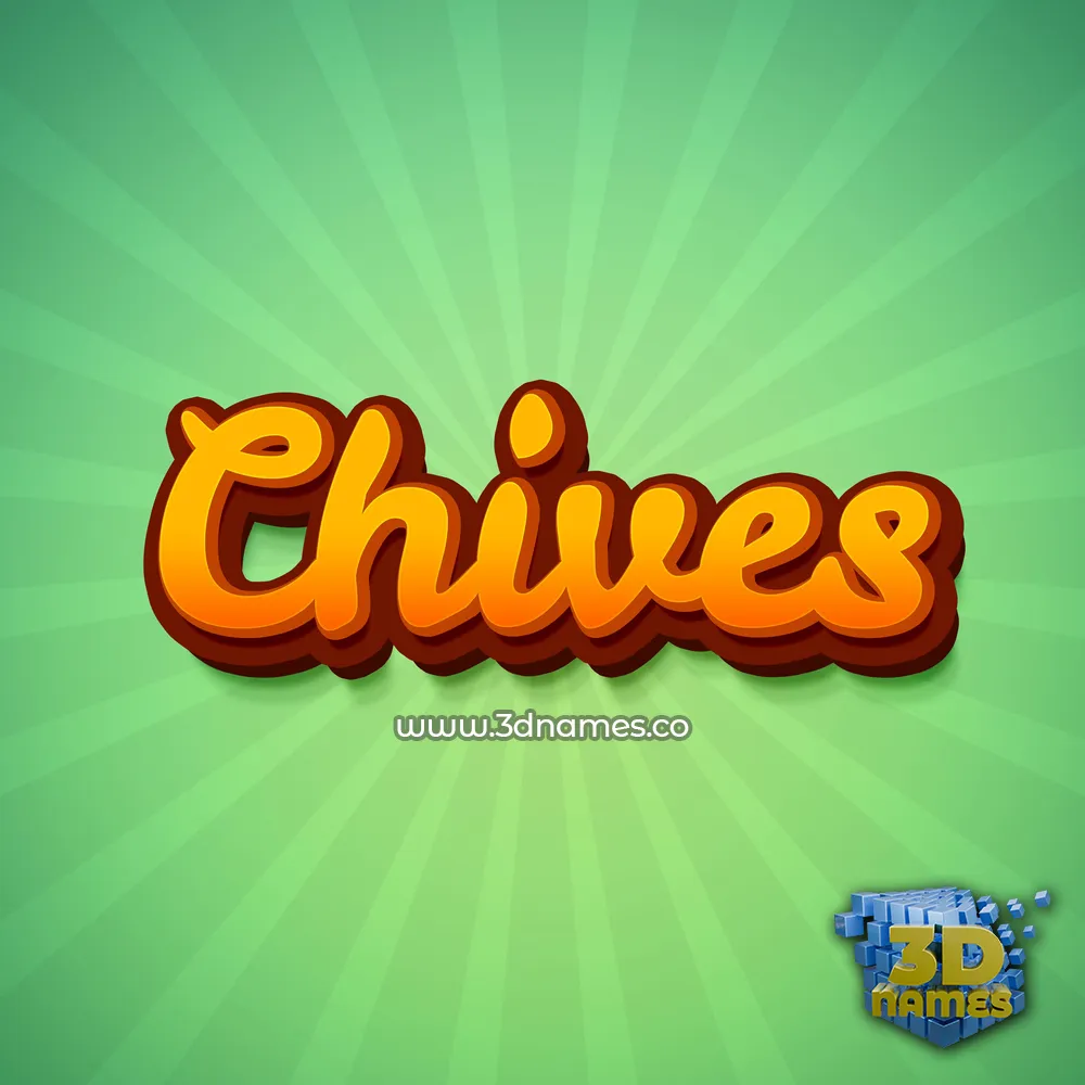 chives in Green Rays style - 3D name wallpaper