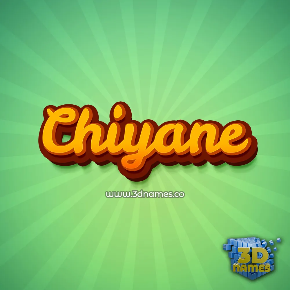 chiyane in Green Rays style - 3D name wallpaper