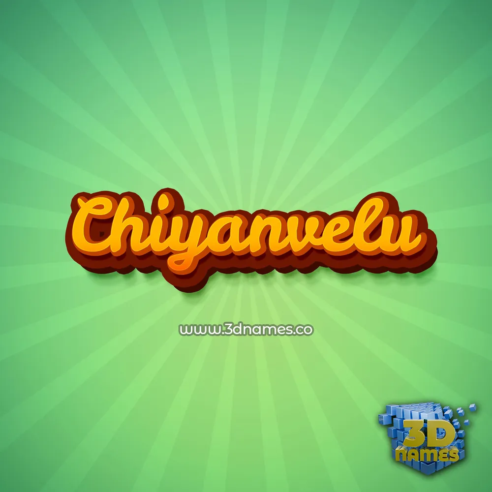 chiyanvelu in Green Rays style - 3D name wallpaper
