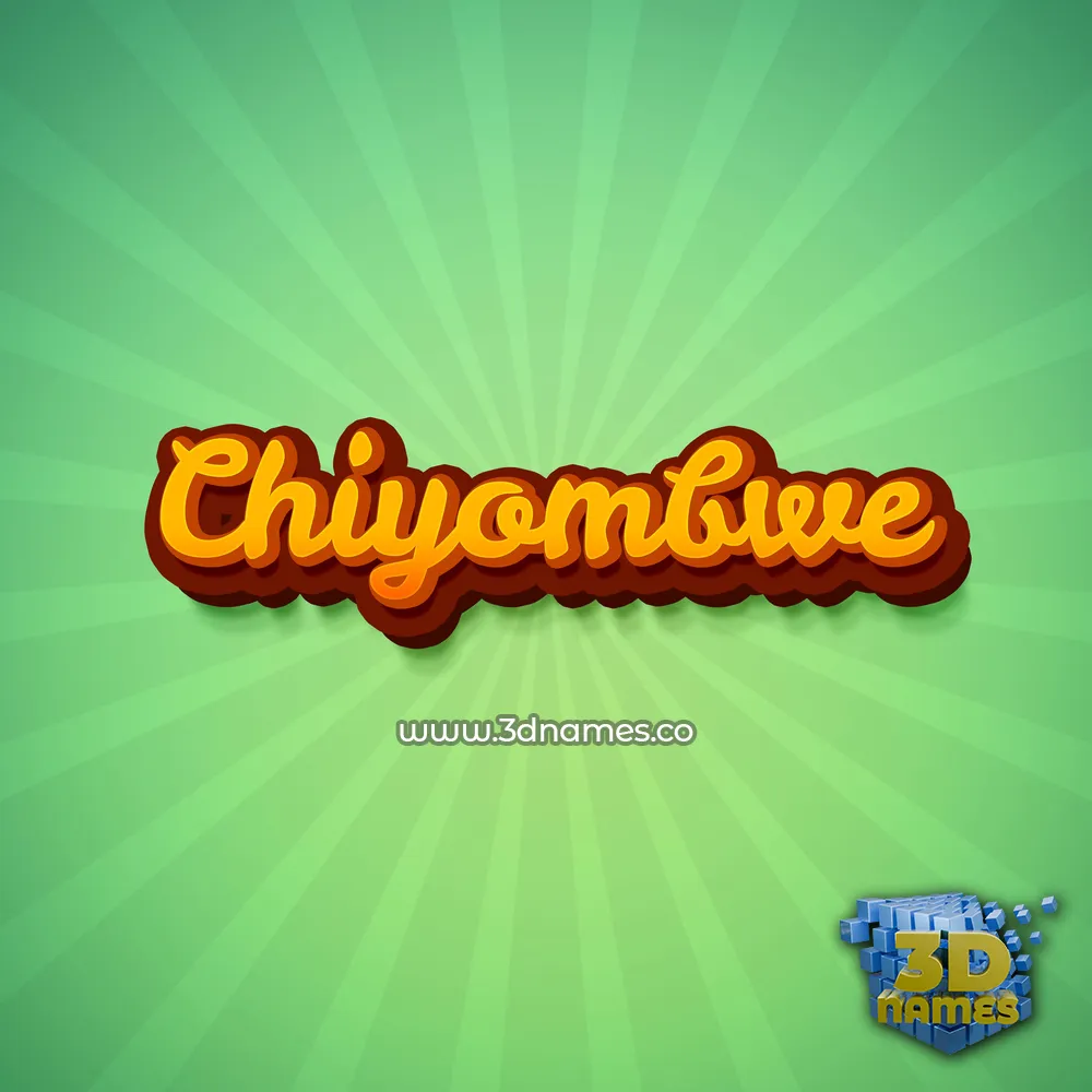 chiyombwe in Green Rays style - 3D name wallpaper