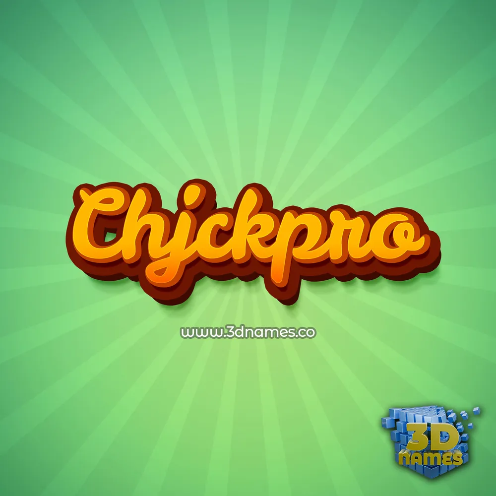 chjckpro in Green Rays style - 3D name wallpaper