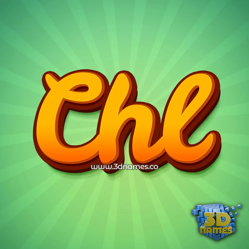 chl in Green Rays style - 3D name wallpaper