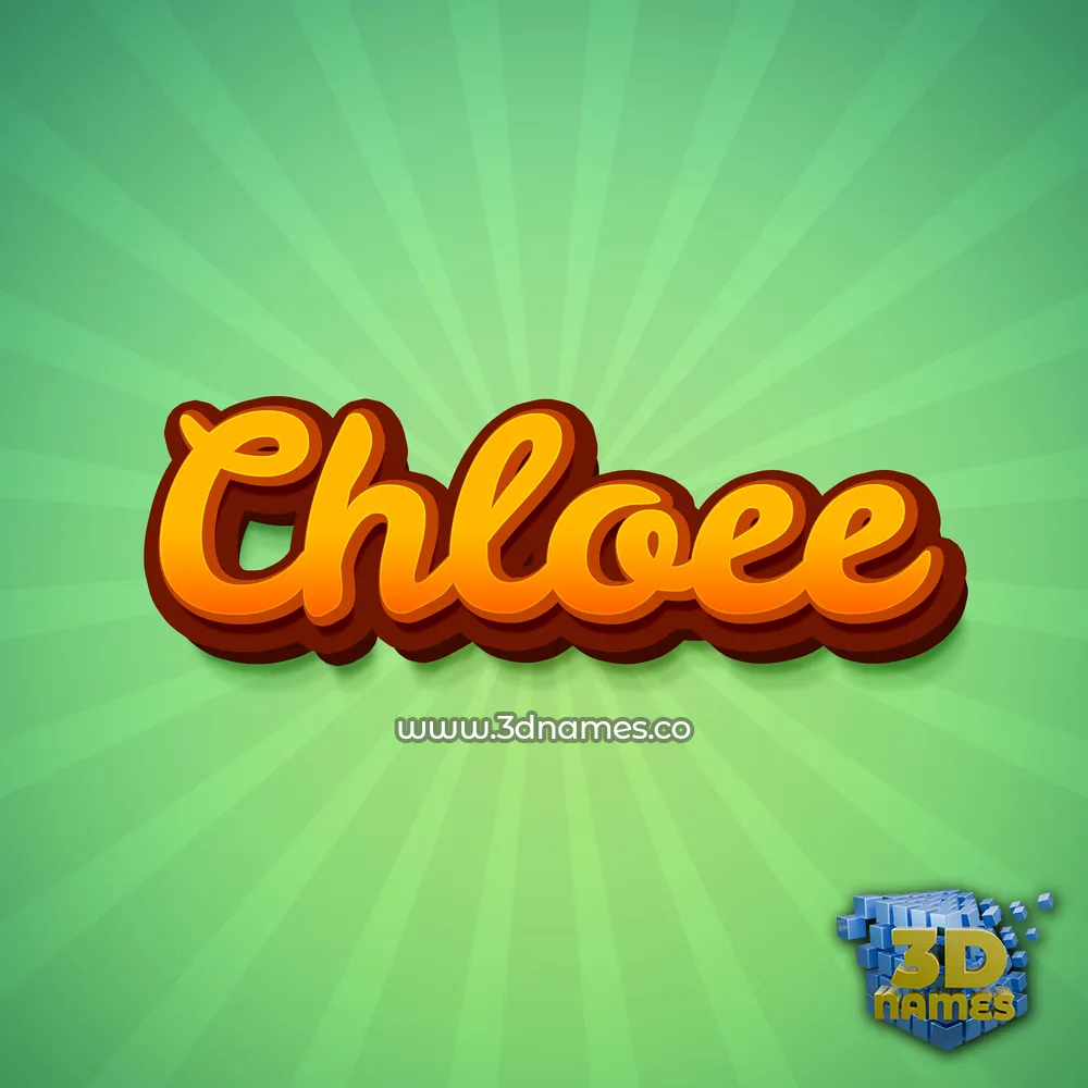 chloee in Green Rays style - 3D name wallpaper