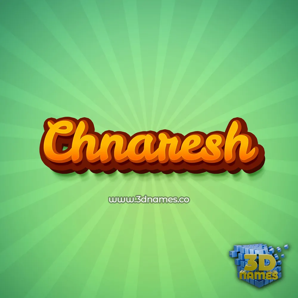 chnaresh in Green Rays style - 3D name wallpaper