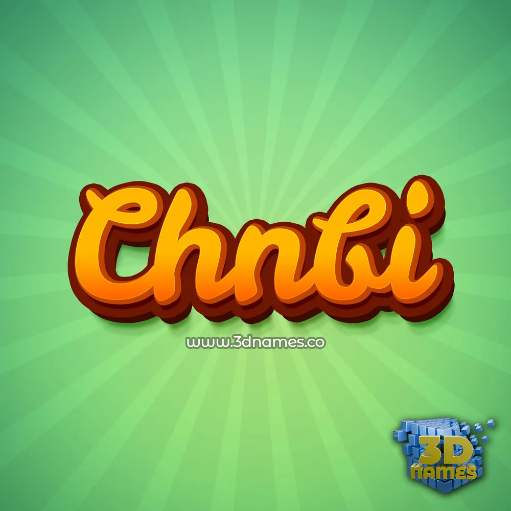 chnbi in Green Rays style - 3D name wallpaper