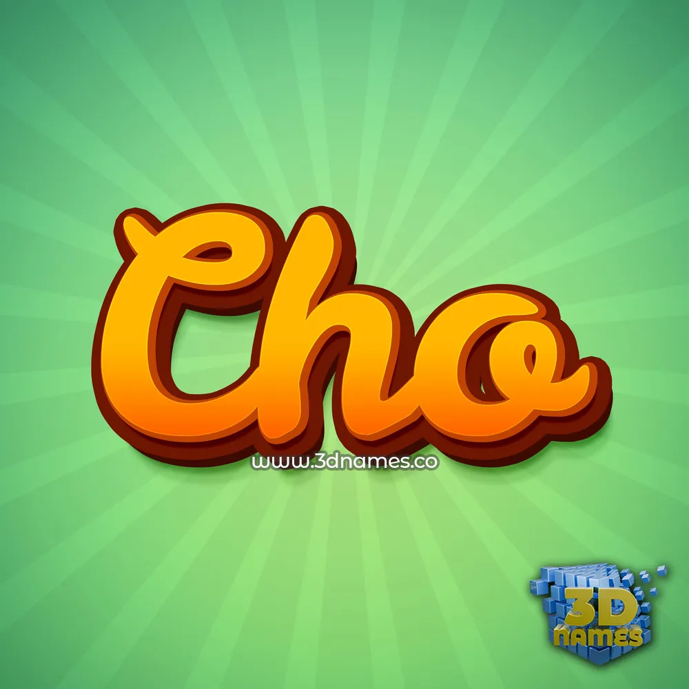 cho in Green Rays style - 3D name wallpaper