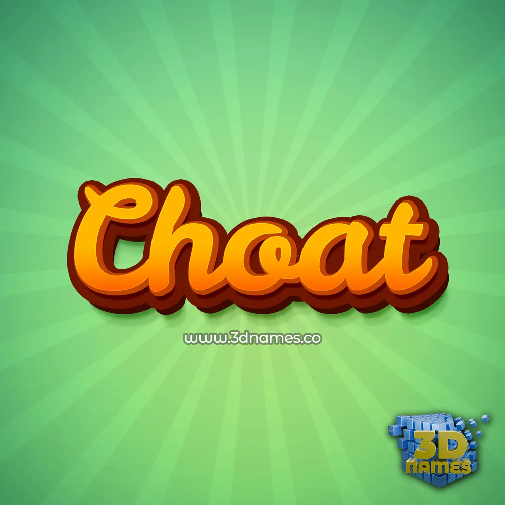 choat in Green Rays style - 3D name wallpaper