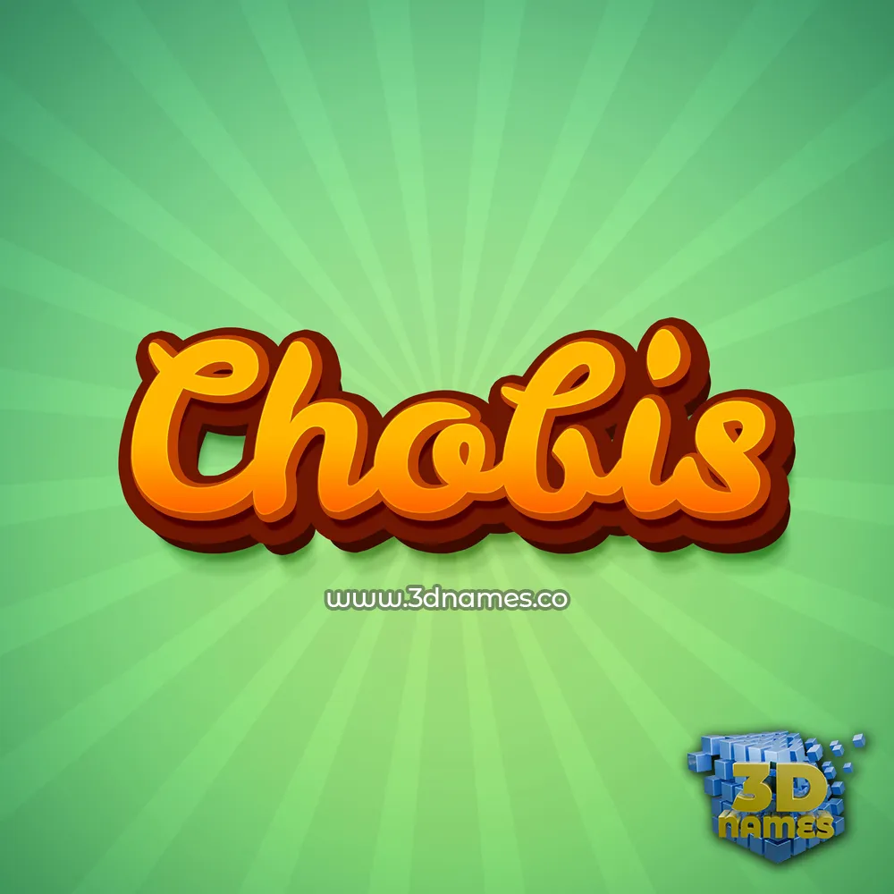 chobis in Green Rays style - 3D name wallpaper