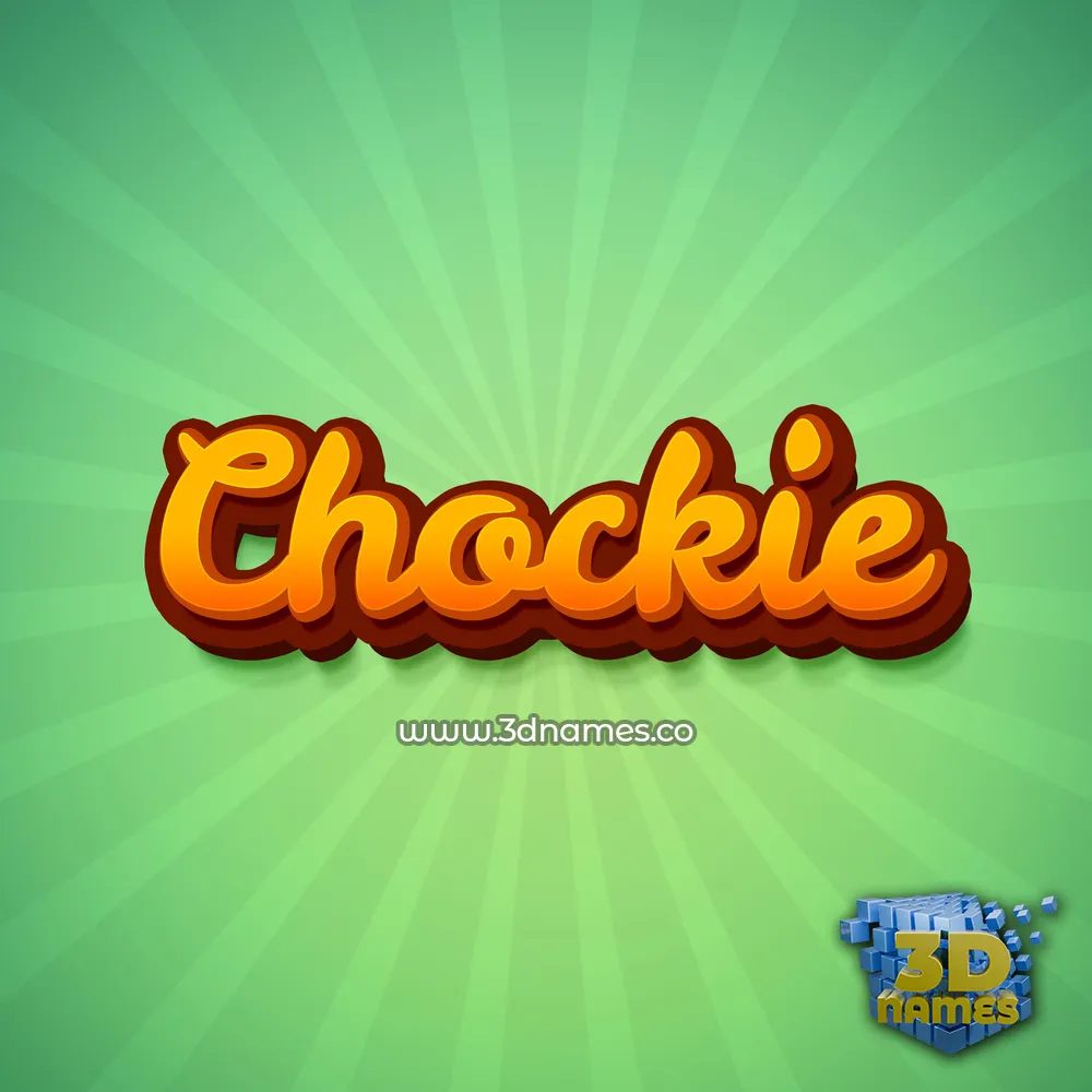 chockie in Green Rays style - 3D name wallpaper
