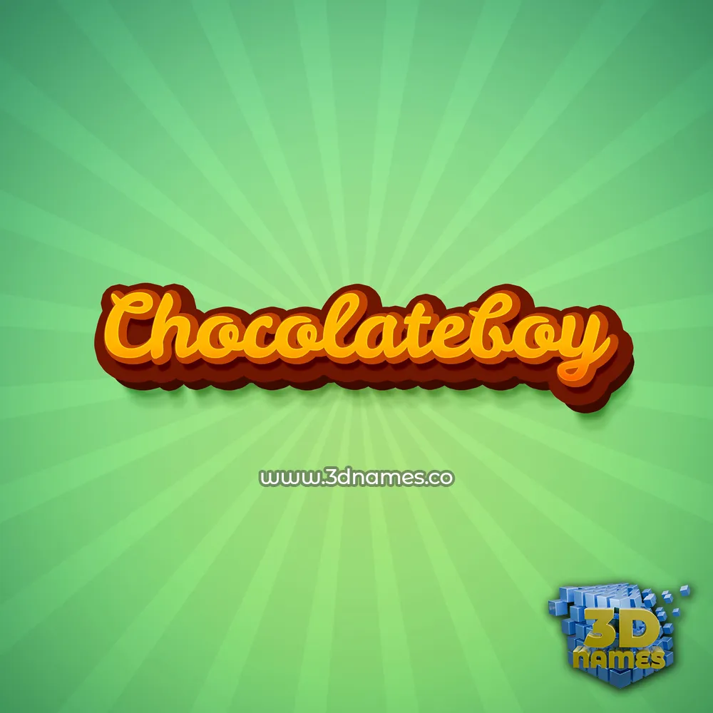 chocolateboy in Green Rays style - 3D name wallpaper