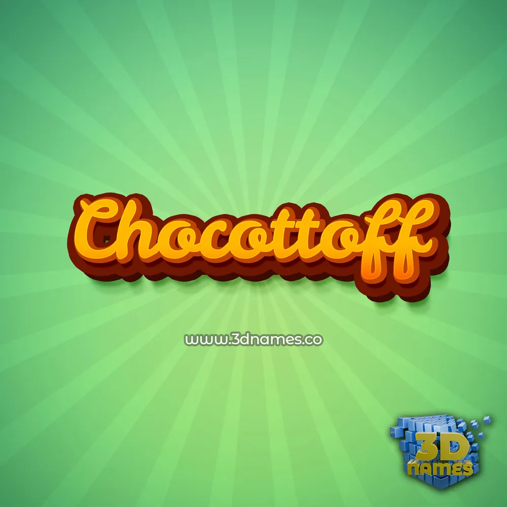 chocottoff in Green Rays style - 3D name wallpaper