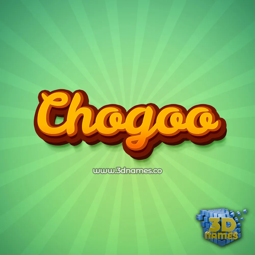 chogoo in Green Rays style - 3D name wallpaper
