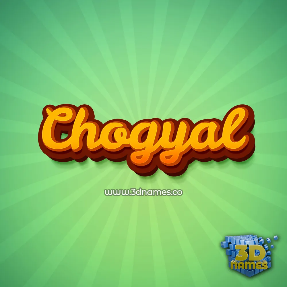 chogyal in Green Rays style - 3D name wallpaper