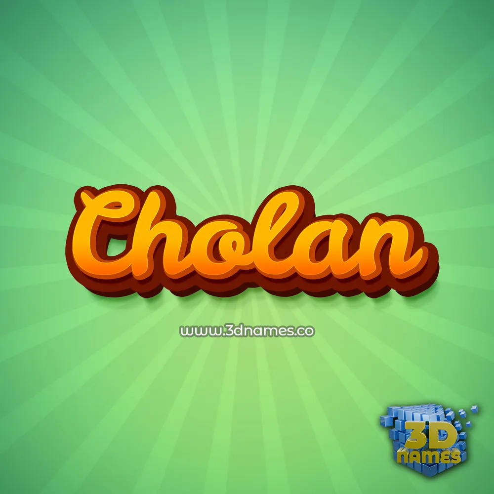 cholan in Green Rays style - 3D name wallpaper