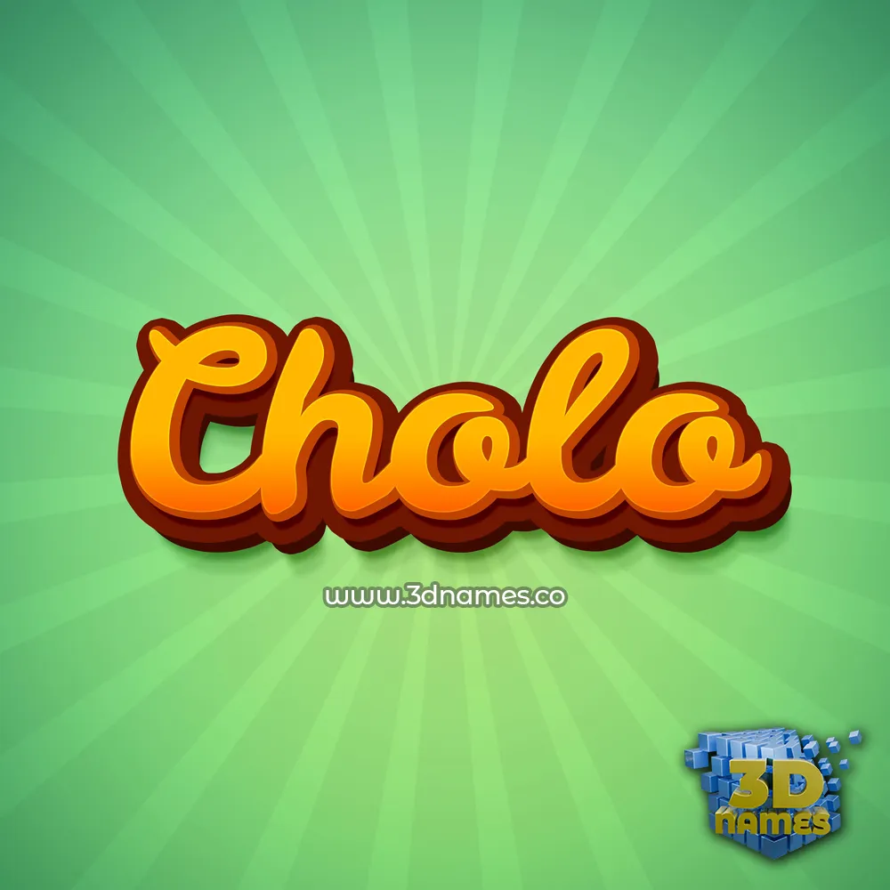 cholo in Green Rays style - 3D name wallpaper