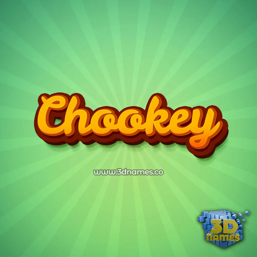 chookey in Green Rays style - 3D name wallpaper