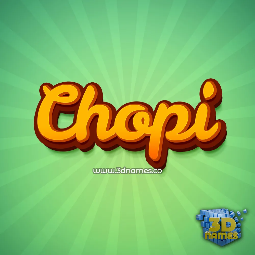 chopi in Green Rays style - 3D name wallpaper