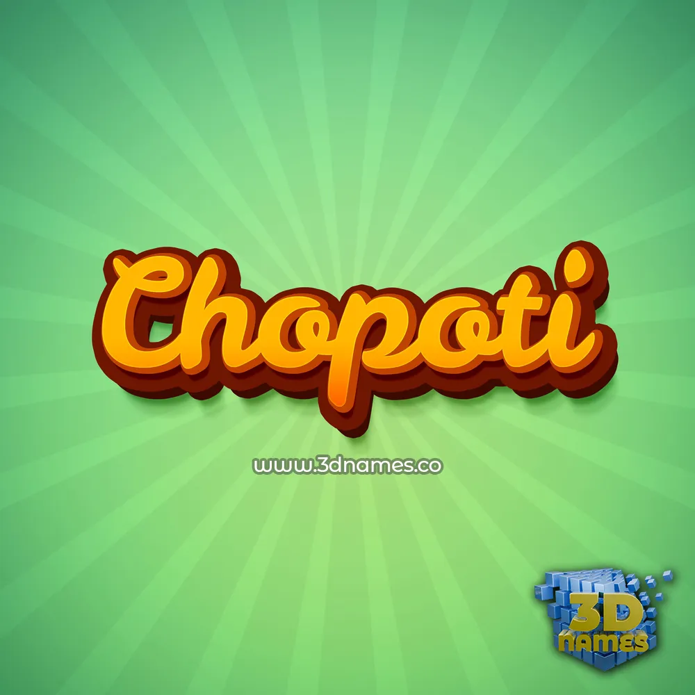chopoti in Green Rays style - 3D name wallpaper
