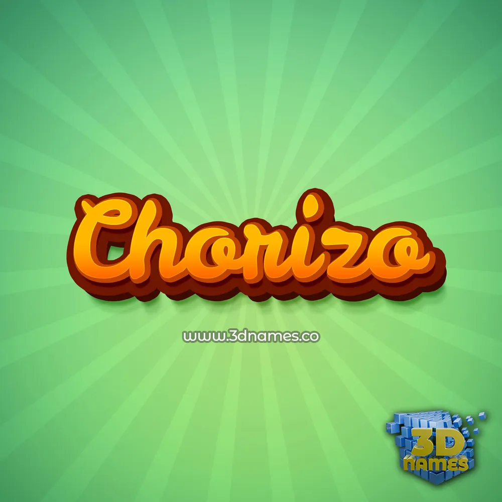 chorizo in Green Rays style - 3D name wallpaper