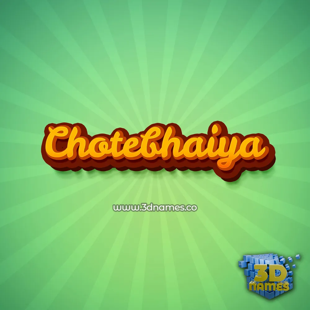 chotebhaiya in Green Rays style - 3D name wallpaper