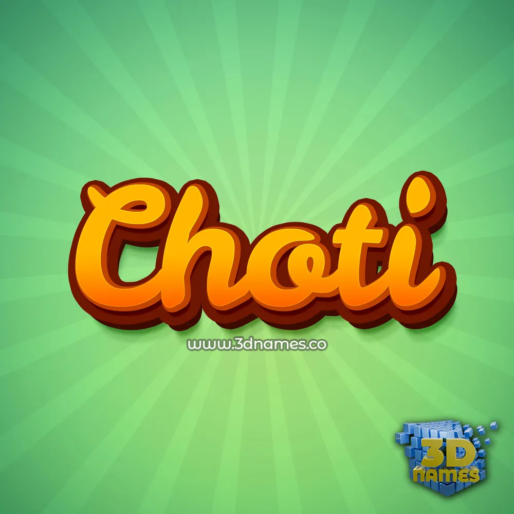choti in Green Rays style - 3D name wallpaper