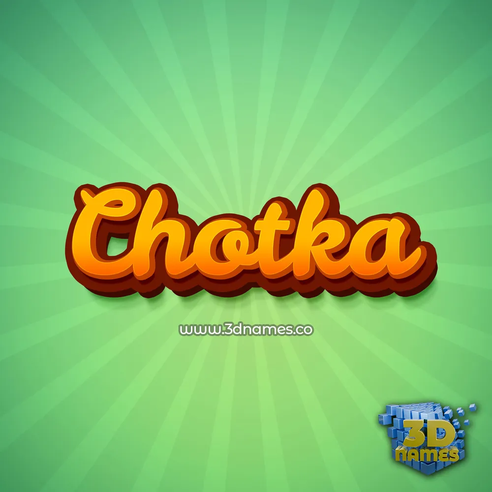 chotka in Green Rays style - 3D name wallpaper