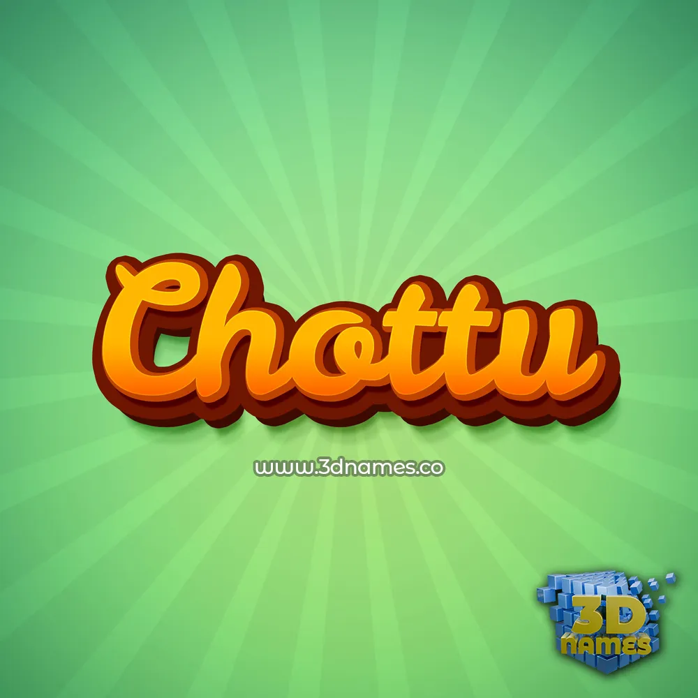 chottu in Green Rays style - 3D name wallpaper