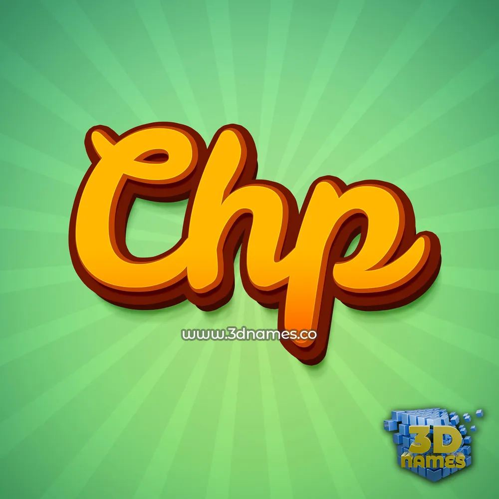 chp in Green Rays style - 3D name wallpaper