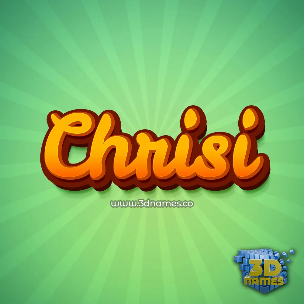 chrisi in Green Rays style - 3D name wallpaper