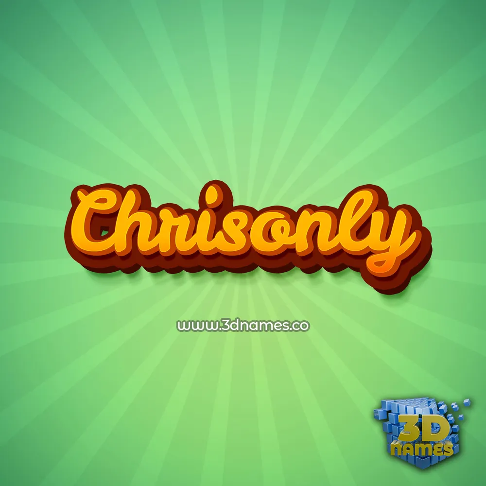 chrisonly in Green Rays style - 3D name wallpaper