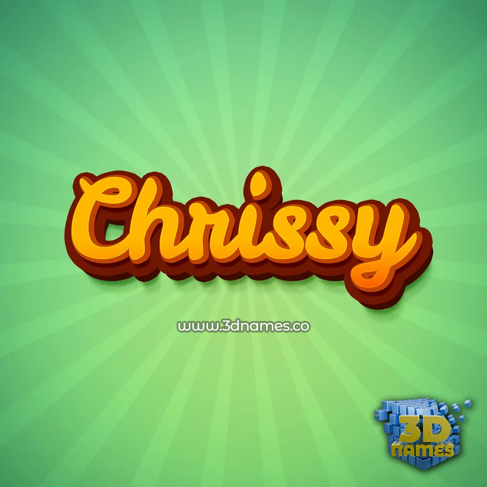 chrissy in Green Rays style - 3D name wallpaper