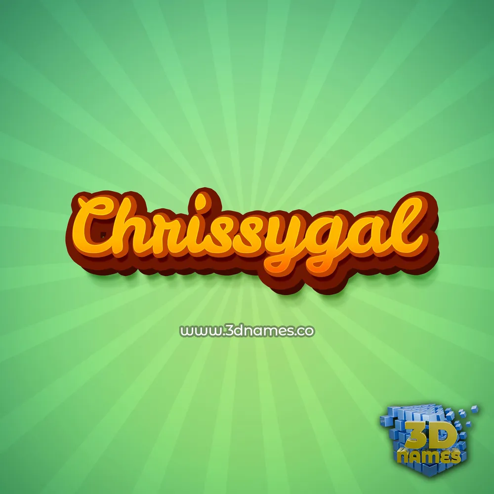 chrissygal in Green Rays style - 3D name wallpaper