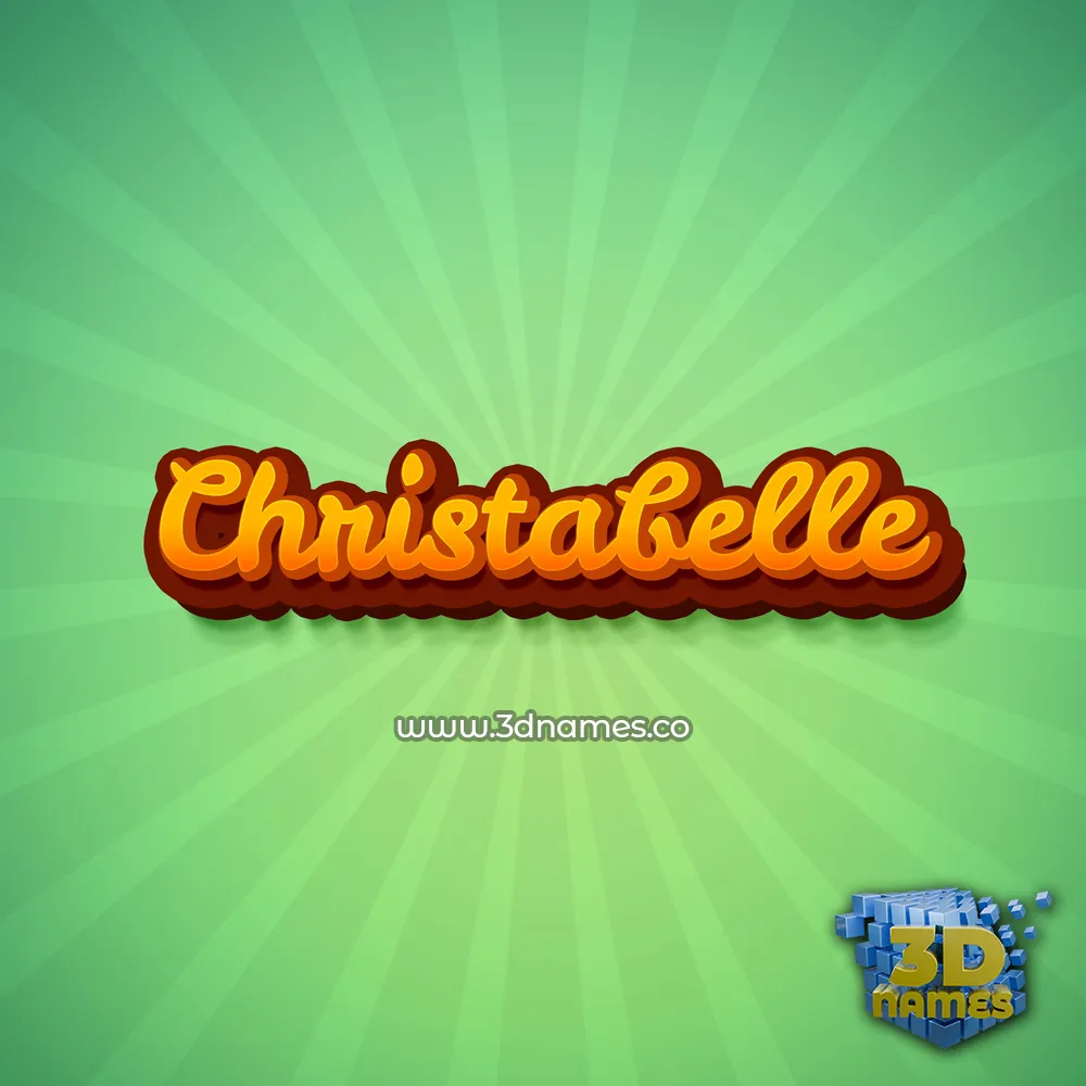christabelle in Green Rays style - 3D name wallpaper