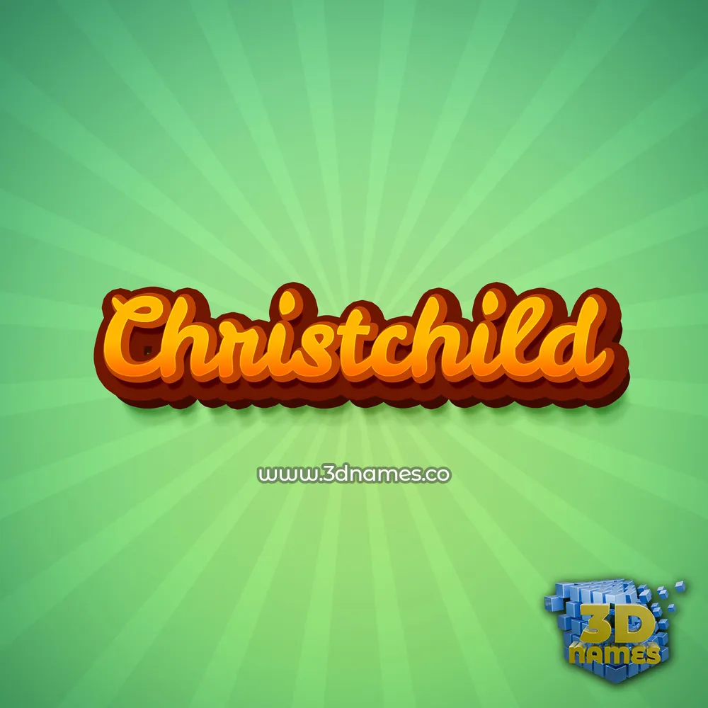 christchild in Green Rays style - 3D name wallpaper