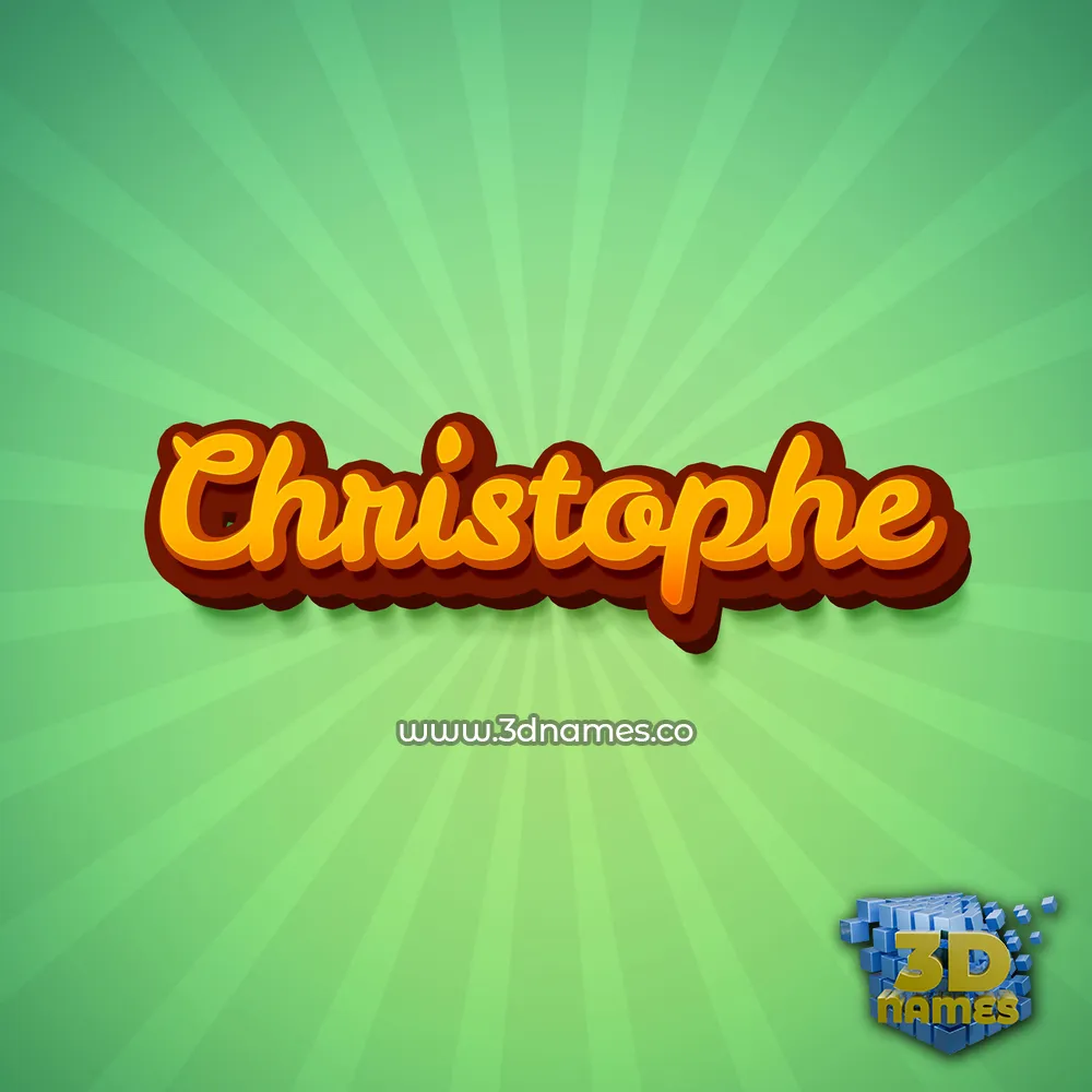 christophe in Green Rays style - 3D name wallpaper