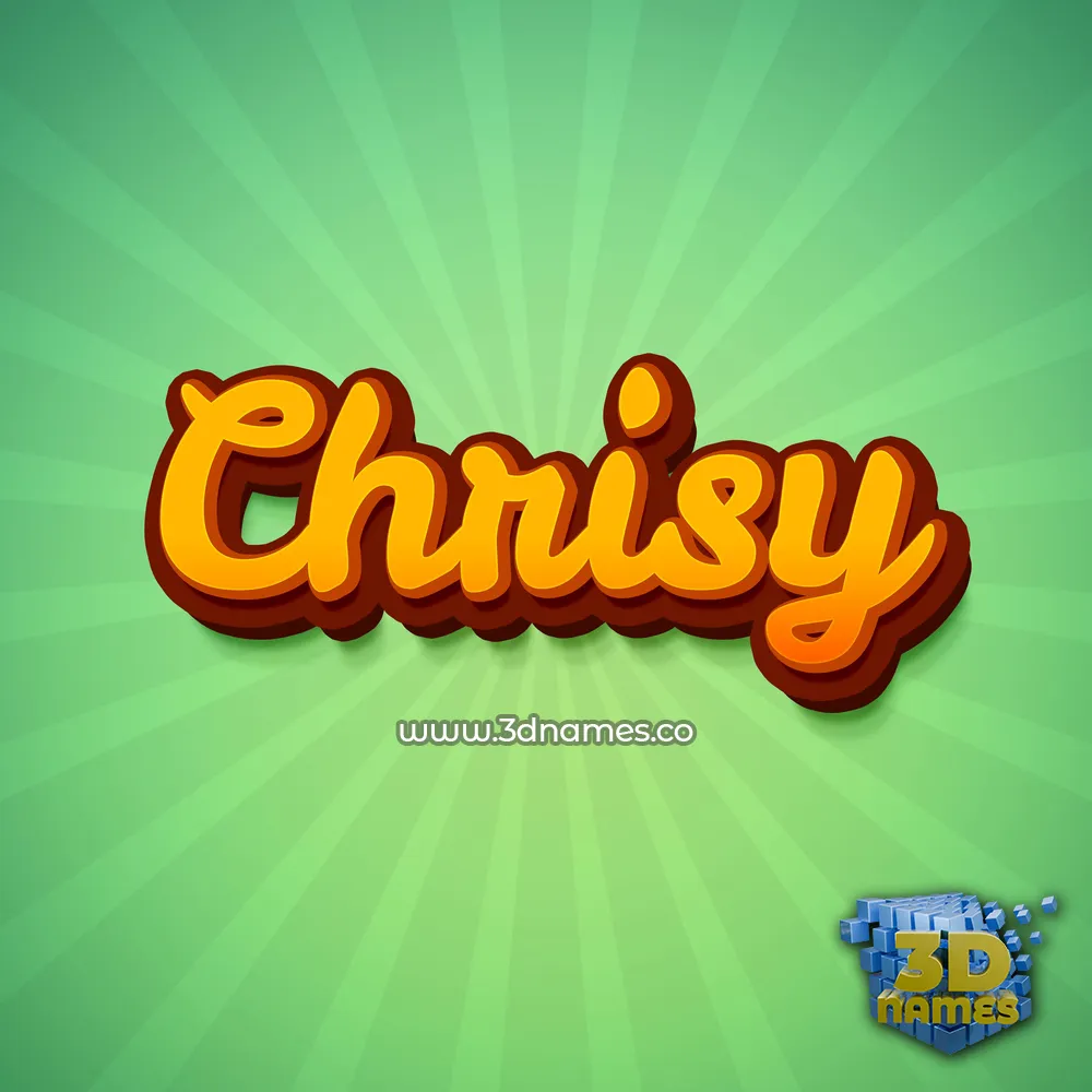 chrisy in Green Rays style - 3D name wallpaper