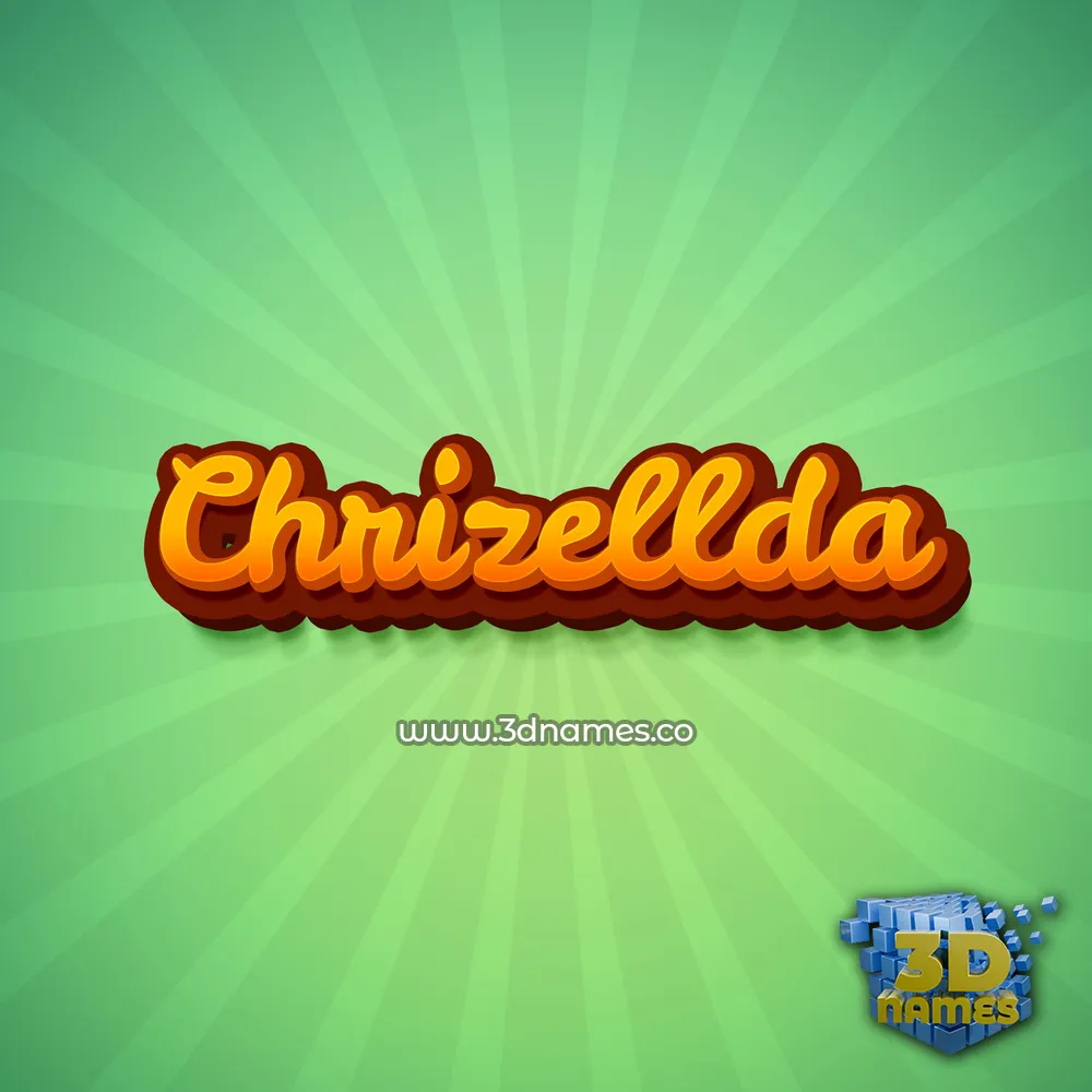 chrizellda in Green Rays style - 3D name wallpaper