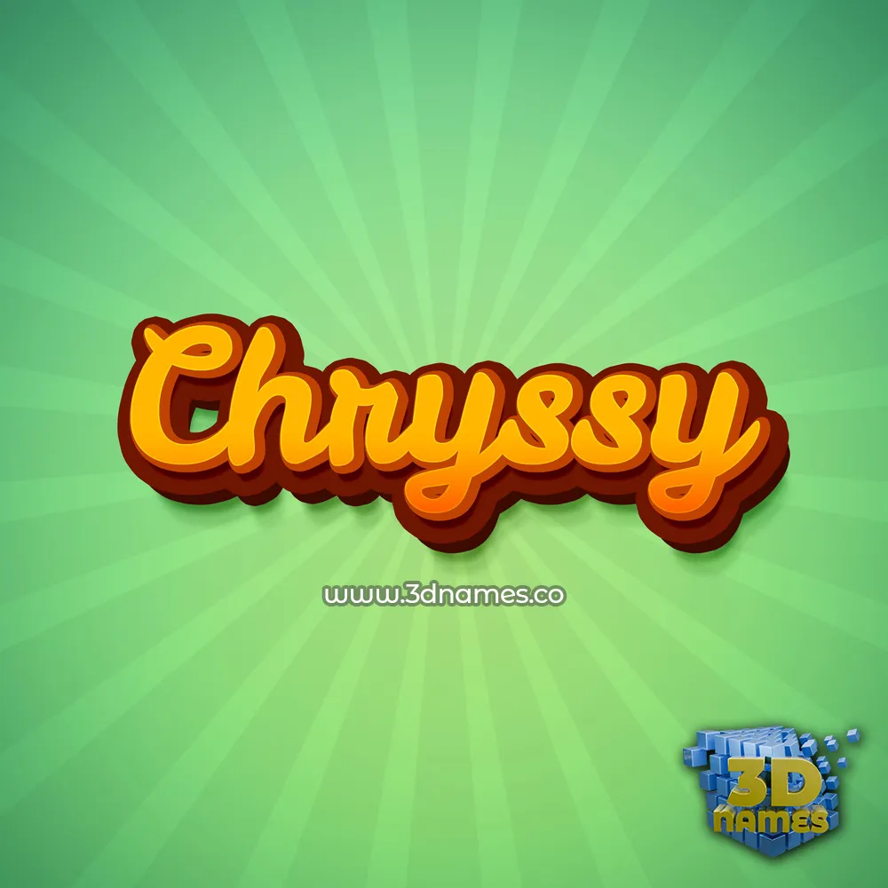 chryssy in Green Rays style - 3D name wallpaper