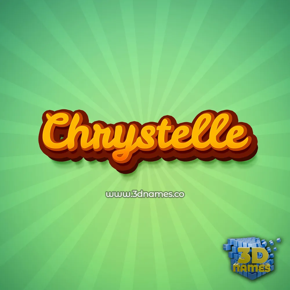 chrystelle in Green Rays style - 3D name wallpaper