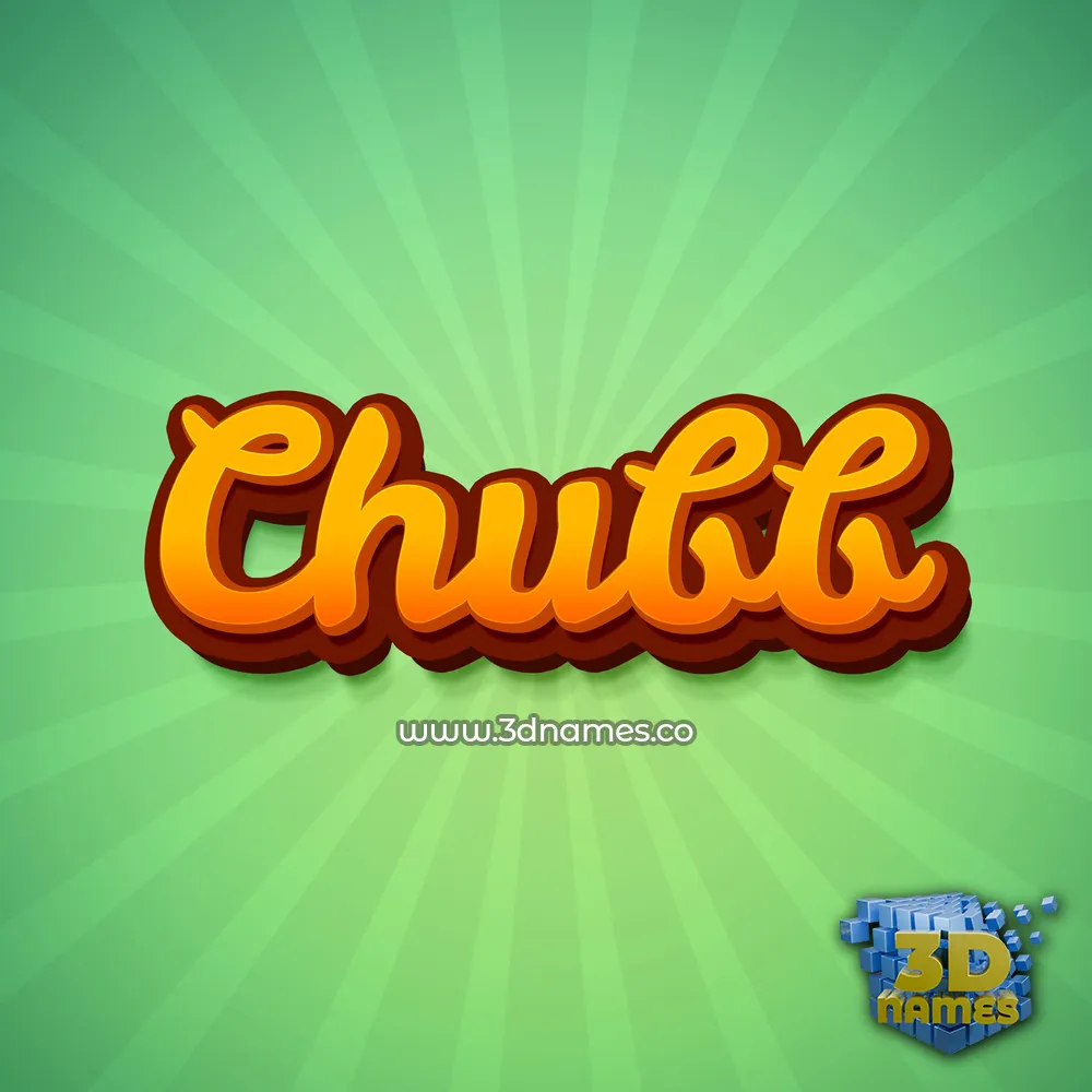 chubb in Green Rays style - 3D name wallpaper