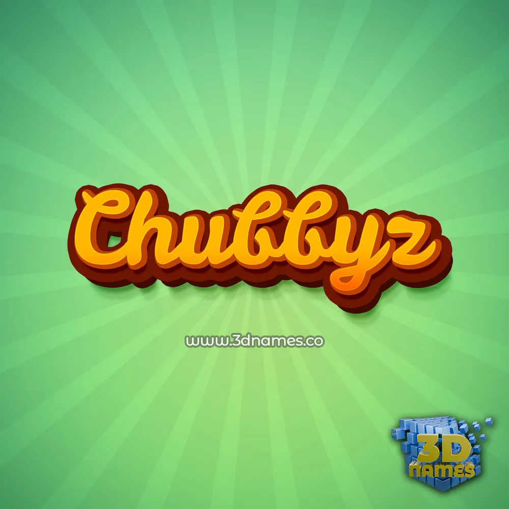 chubbyz in Green Rays style - 3D name wallpaper