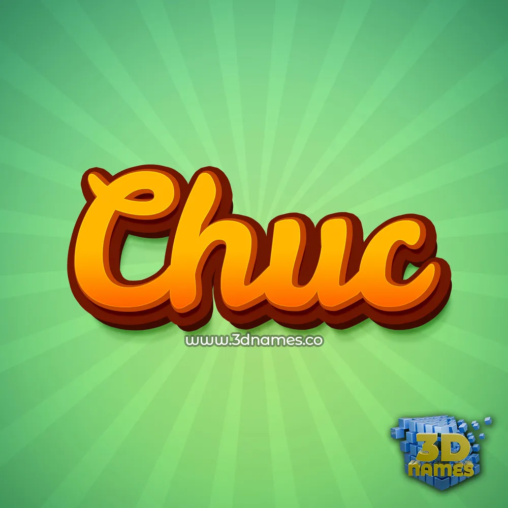 chuc in Green Rays style - 3D name wallpaper