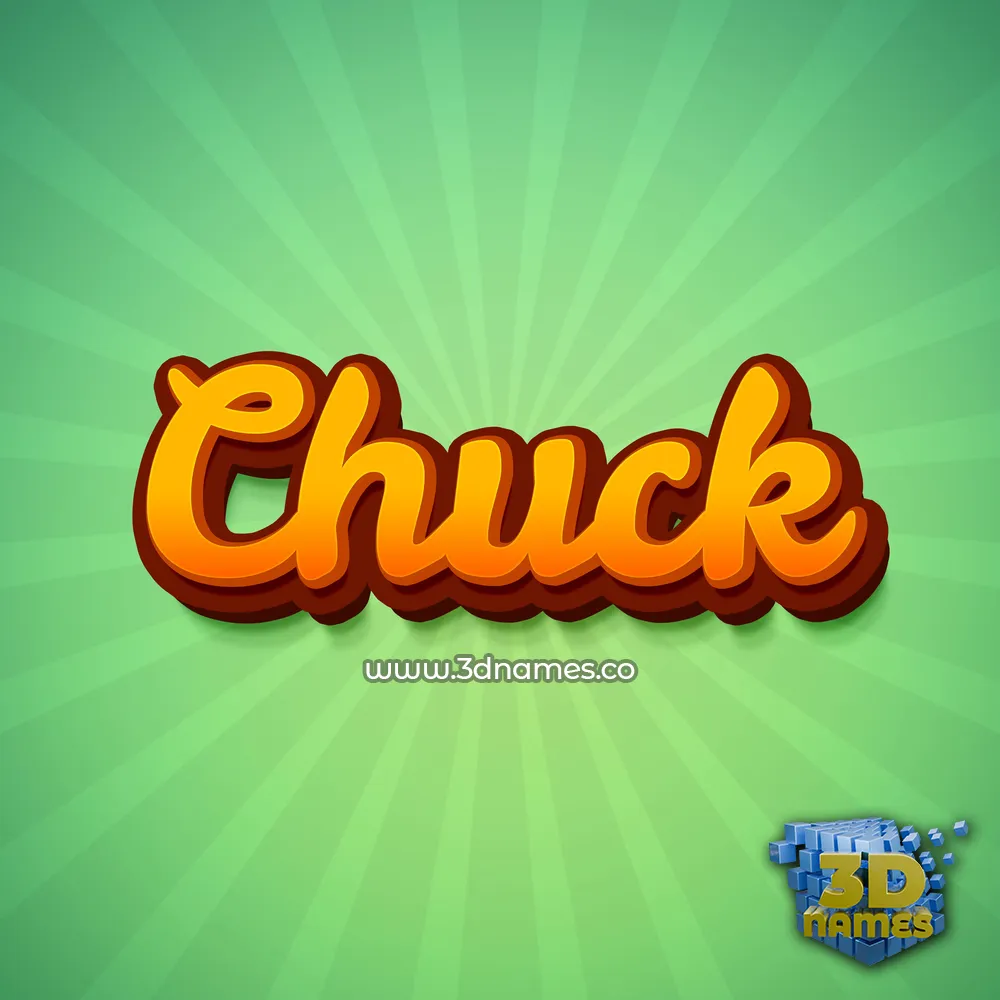 chuck in Green Rays style - 3D name wallpaper